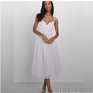 Lulu's Whimsical Wishes White 3D
Floral Bustier Midi Dress